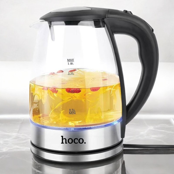 Чайник электрический Hoco HJD04A с подсветкой / Удобный, надежный и стильный