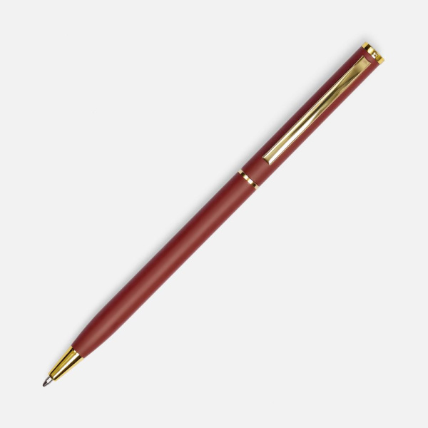 Ручка шариковая Hotel Gold, ver.2, матовая бордовая, 13х0,7 см