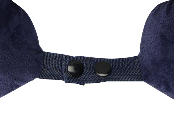 Подушка для путешествий с эффектом памяти «Basic», Цвет синий, серый