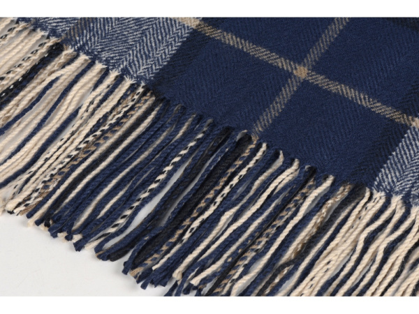 Плед акриловый «Tartan», Цвет синий