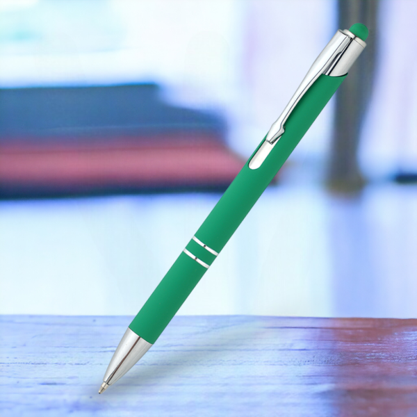 Ручка металлическая Ingrid софт-тач / Авторучка со стилусом