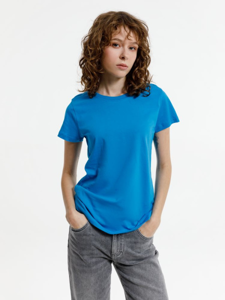 Футболка женская T-bolka Lady, бирюзовая, S–3XL