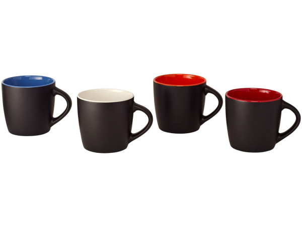 Керамическая чашка «Riviera», Цвет черный/оранжевый