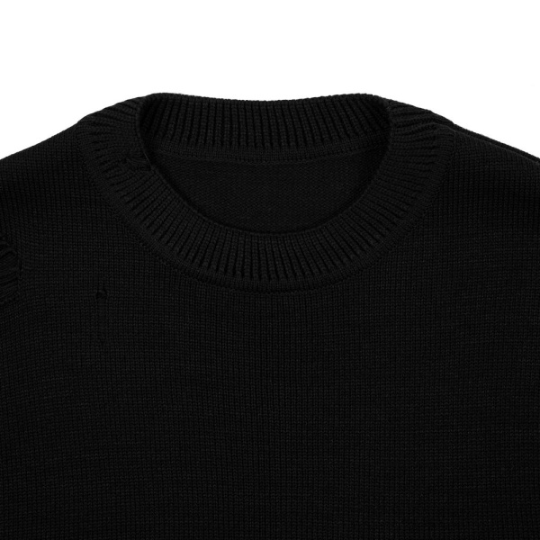 Джемпер оверсайз унисекс Grunge, черный, S/M, L/XL
