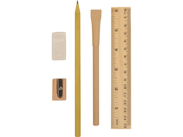 Набор канцелярский в пенале «Eco style», Цвет бежевый