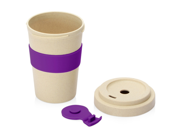 Стакан из пшеничного волокна «Flava», Цвет бежевый/фиолетовый