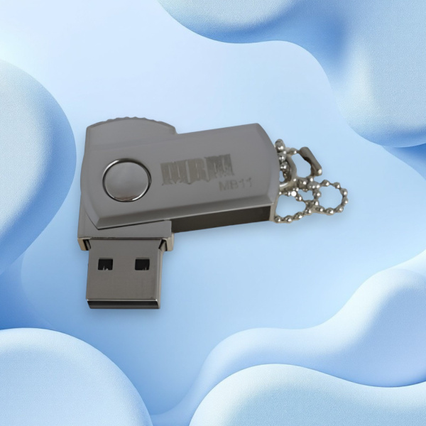 USB-накопитель MRM MB11, пластиковый, 128 ГБ, 10 Мб/с, USB 2.0/3.0, серый / Удобство и вместительность в одном устройстве
