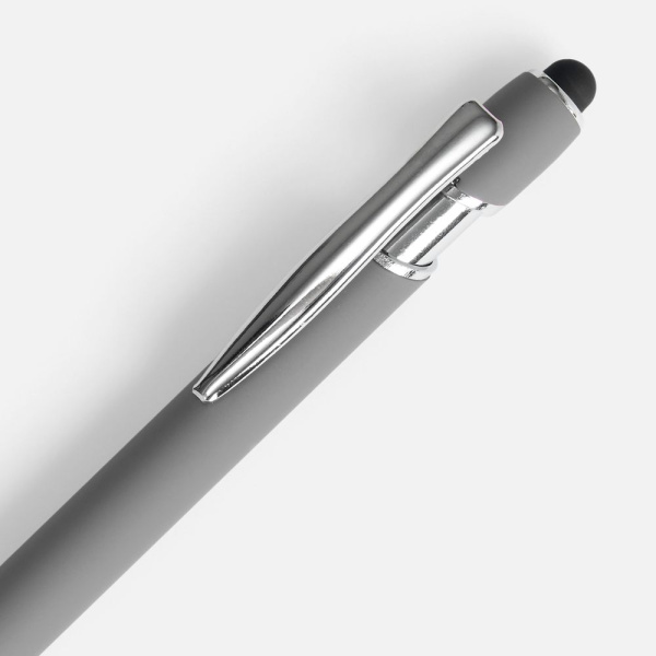 Ручка шариковая Pointer Soft Touch со стилусом, серая, 14,3х1 см