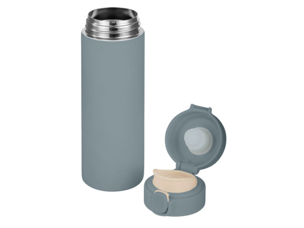 Вакуумная термокружка c кнопкой «Guard», soft-touch, 400 мл, Цвет антрацит