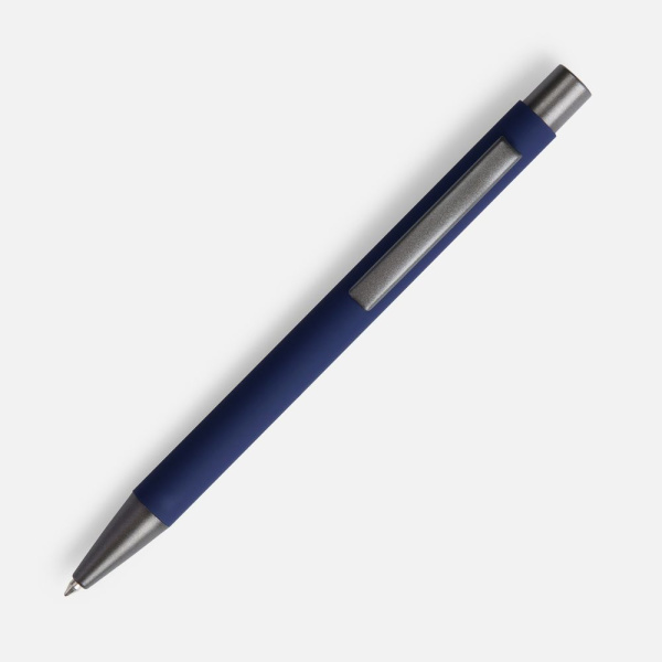 Ручка шариковая Atento Soft Touch, темно-синяя, 13,5х0,9 см