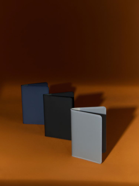 Обложка для паспорта Alaska, серая, 9,5х14 см
