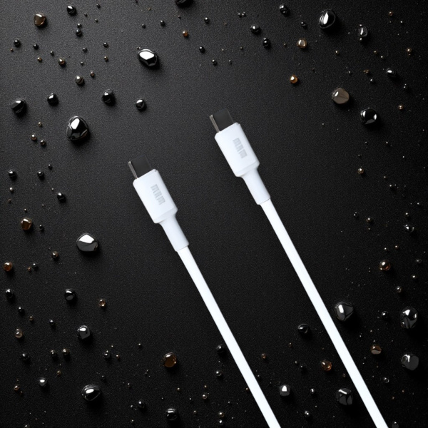 Кабель USB MRM PD92T USB Type-C-C, длина 1200мм, ток 6А, мощность 60Вт, белый / Высокая мощность и надежность для современных устройств