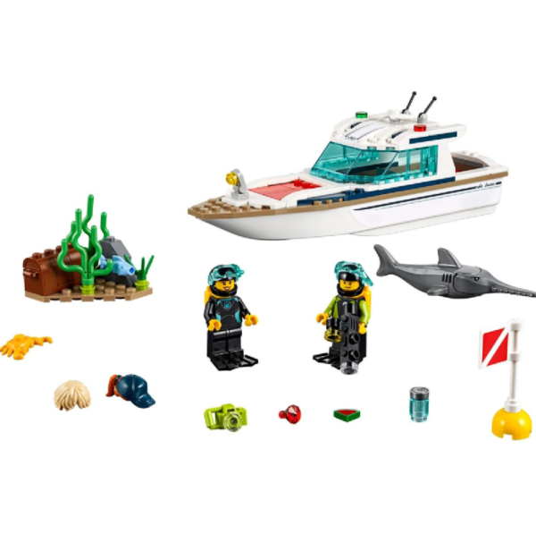 Конструктор LEGO City  60221: Яхта для дайвинга (Лего). Оригинал