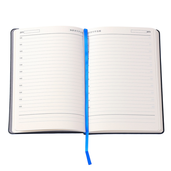 Ежедневник A5 недатированный Stefano в мягком переплёте, светло-синий