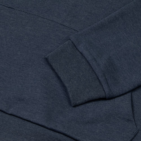 Толстовка с капюшоном унисекс Hoodie, синий меланж, XS–3XL