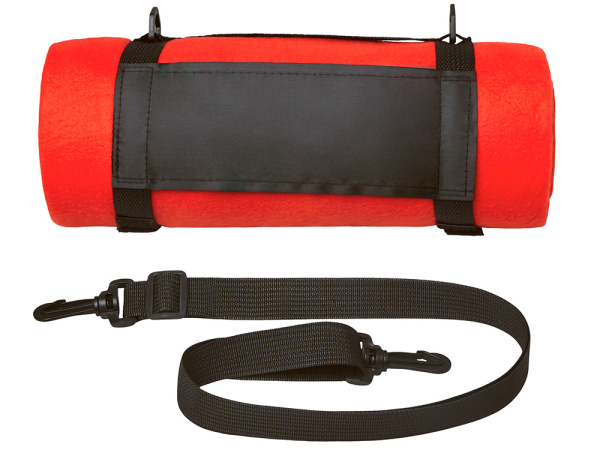 Плед «Нежность» с ремешком на плечо, Цвет красный