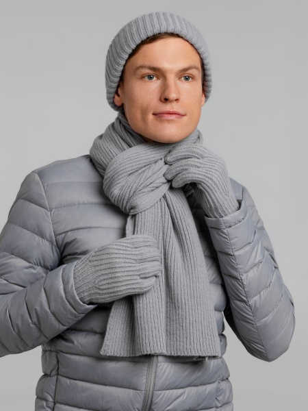 Перчатки Bernard, светло-серые, S/M, L/XL