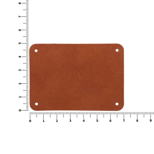Лейбл Eta Nubuck, XL, коричневый, 5х7 см