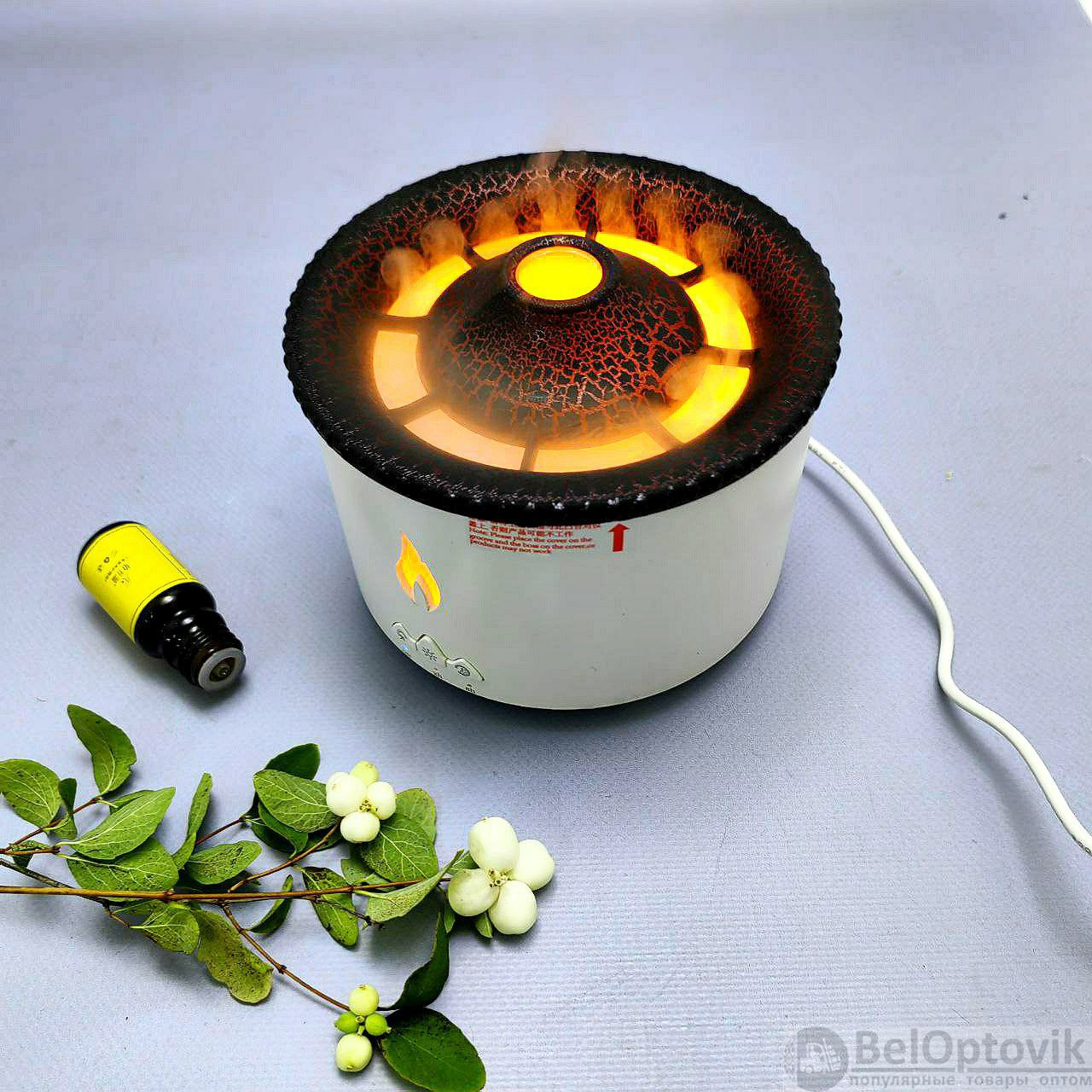 Увлажнитель воздуха (аромадиффузор) Volcano Aroma Diffuser J-V19 с пультом  ДУ, 360 ml (режимы вулкан/пламя, таймер 2 ч, 8ч) (арт: uv-13365) от  1 050 ₽ рублей оптом в Москве