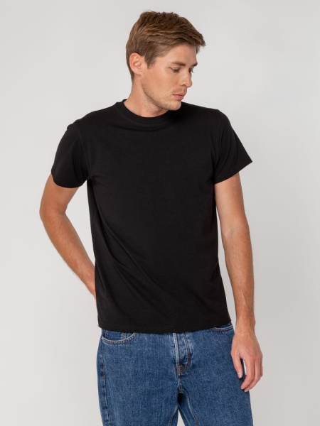 Футболка мужская T-bolka Stretch, черная, S-3XL
