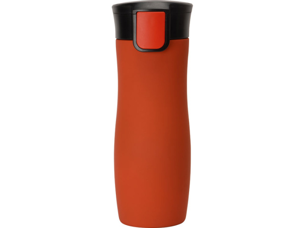 Вакуумная герметичная термокружка «Streamline» с покрытием soft-touch, тубус, Цвет красный