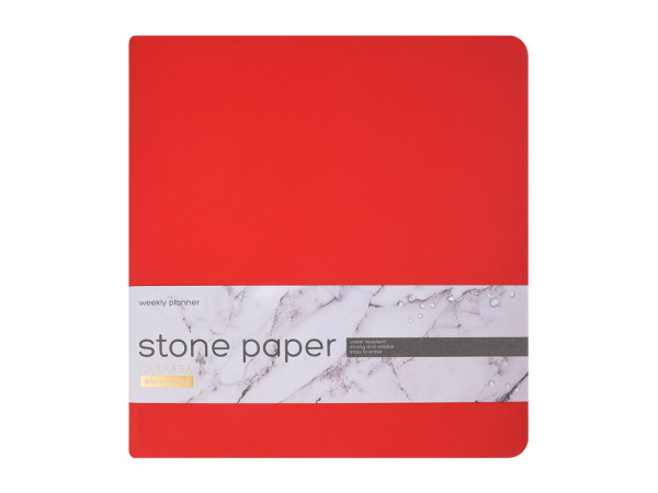 Еженедельник с каменной бумагой А5+ «Carrara», Цвет красный