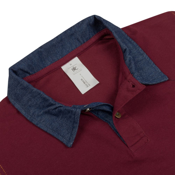 Рубашка поло мужская DNM Forward бордовая, S–XL