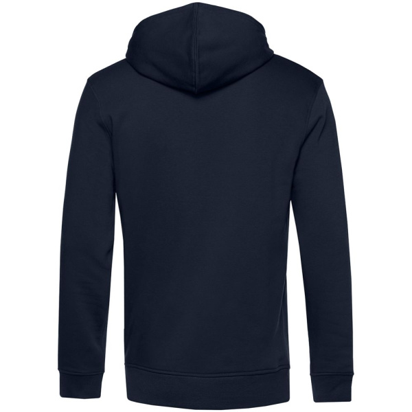 Толстовка на молнии с капюшоном унисекс BNC Inspire (Organic), темно-синяя, XS–3XL