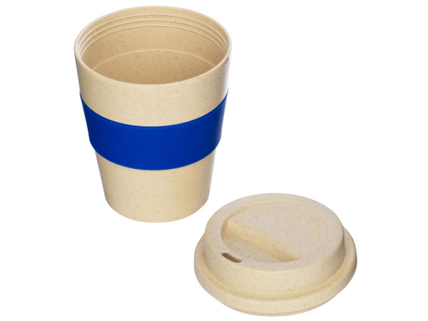 Стакан из пшеничного соломенного волокна «Madrid», Цвет бежевый/синий