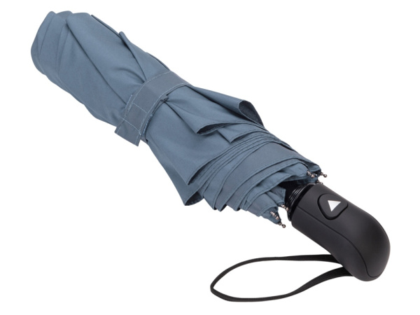 Зонт-полуавтомат складной «Roof» с куполом из переработанного пластика, Цвет серый антрацит