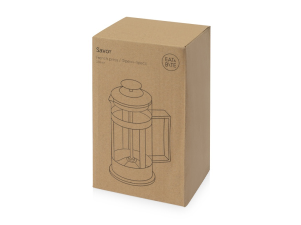 Френч-пресс «Savor», Цвет синий/прозрачный