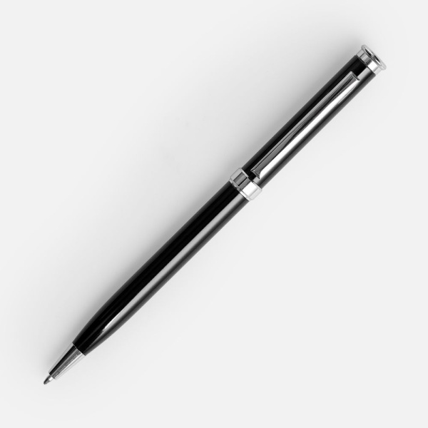 Ручка шариковая Finn Chrome, черная, 13,8х0,9 см