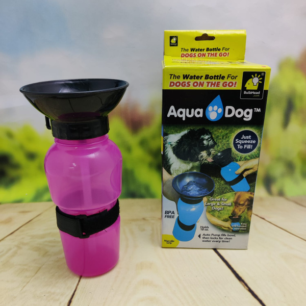 Поилка для собак Aqua Dog (Аква Дог), 550 мл Розовый