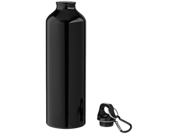 Алюминиевая бутылка «Oregon» с карабином, Цвет черный