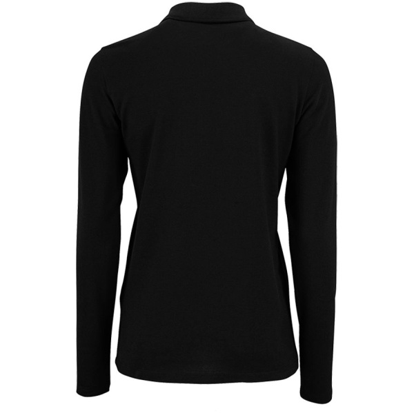 Рубашка поло женская с длинным рукавом Perfect LSL Women, черная, S–XXL