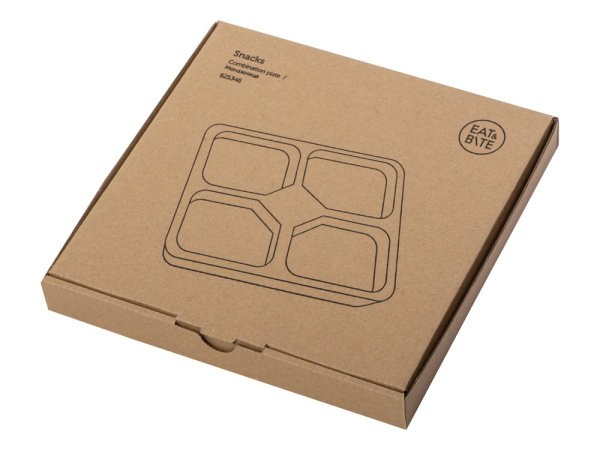 Менажница квадратная «Snacks», Цвет коричневый