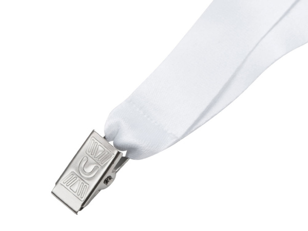 Ланъярд под сублимацию с клипом, 2 см, Цвет белый