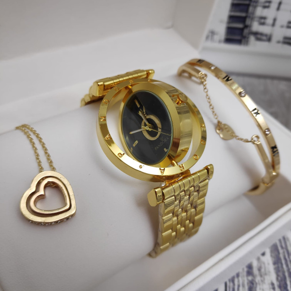 Подарочный набор Pandora (часы, подвеска-Сердце, браслет)