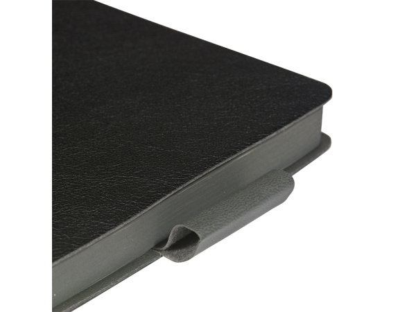 Ежедневник недатированный А5 «Boston», Цвет черный с обрезом серого цвета