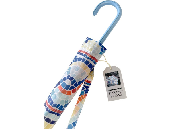 Зонт -трость «Грёзы о Византии», Цвет голубой