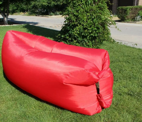 Надувной диван Ламзак 190Т, 180 х 70 х 45 см, цвет красный