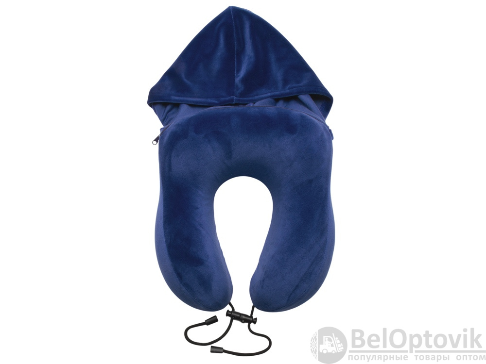 Подушка с эффектом памяти, с капюшоном «Dream Hood», Цвет синий