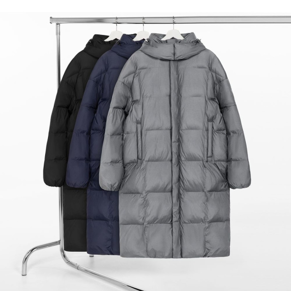 Пуховик унисекс Kapsula, темно-синий, XS–XXL
