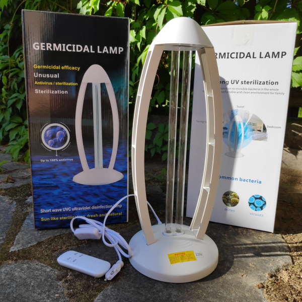 Лампа ультрафиолетовая дезинфицирующая бактерицидная настольная Germicidal Lamp 38 Ватт + Пульт ДУ