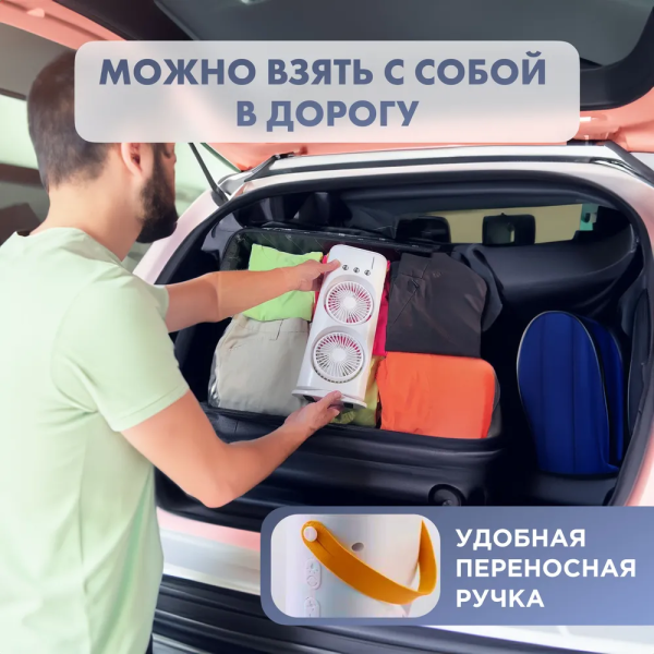 Вентилятор (охладитель) воздуха напольный переносной Duble-ended Spray Fan с пультом ДУ
