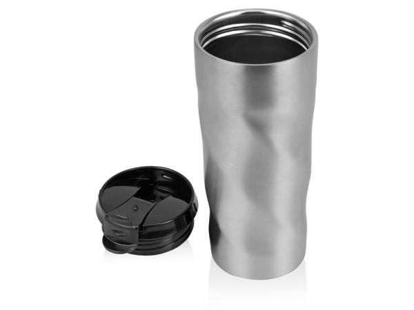 Термокружка «Гедж», Цвет серебристый/черный