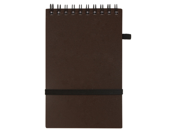 Блокнот «Kaffi S» с обложкой из кофе и пластика, Цвет темный кофе