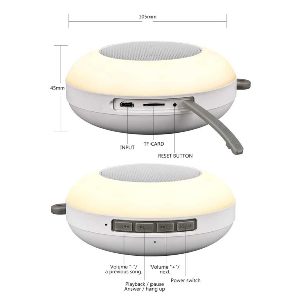 Умная беспроводная лампа – портативная колонка X1 с функциями ночника с микрофоном и сенсорным управ