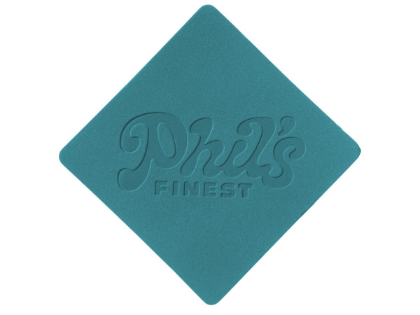 Патч «Ромб», nubuk, Цвет голубой