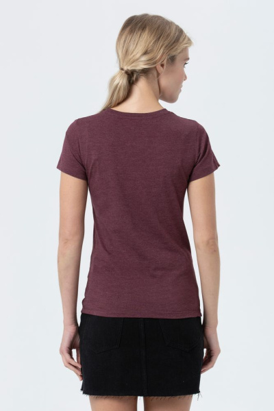 Футболка женская Regent Fit Women, бордовый меланж, S–XXL